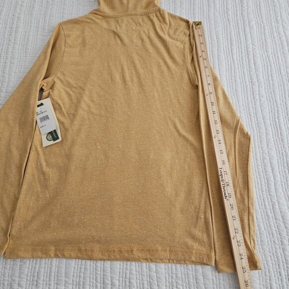 Threads For Thought Hoodie Women's S Golden Wheat Long Sleeve Slubby Cotton NEW - Picture 13 of 16